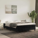 Boxspring sengeramme Sort 140x190 cm Fløjl
