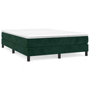 Boxspring sengeramme Mørkegrøn 140x190 cm Fløjl