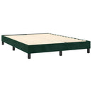 Boxspring sengeramme Mørkegrøn 140x190 cm Fløjl