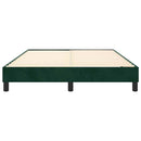 Boxspring sengeramme Mørkegrøn 140x190 cm Fløjl