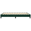 Boxspring sengeramme Mørkegrøn 140x190 cm Fløjl