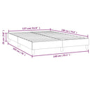 Boxspring sengeramme Mørkegrøn 140x190 cm Fløjl
