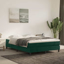 Boxspring sengeramme Mørkegrøn 140x190 cm Fløjl