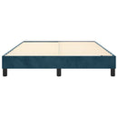 Boxspring sengeramme Mørkeblå 140x190 cm Fløjl