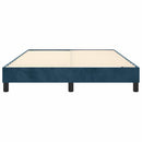 Boxspring sengeramme Mørkeblå 140x190 cm Fløjl