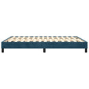 Boxspring sengeramme Mørkeblå 140x190 cm Fløjl