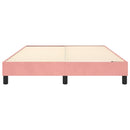 Boxspring sengeramme 140x190 cm fløjl pink