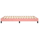 Boxspring sengeramme 140x190 cm fløjl pink