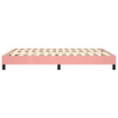 Boxspring sengeramme 140x190 cm fløjl pink