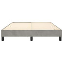 Boxspring sengeramme Lysegrå 140x200 cm Fløjl