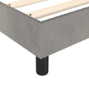 Boxspring sengeramme Lysegrå 140x200 cm Fløjl