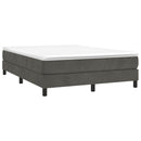 Boxspring sengeramme Mørkegrå 140x200 cm Fløjl