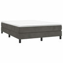 Boxspring sengeramme Mørkegrå 140x200 cm Fløjl