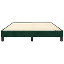 Boxspring sengeramme Mørkegrøn 140x200 cm Fløjl