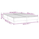 Boxspring sengeramme Mørkegrøn 140x200 cm Fløjl