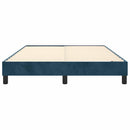 Boxspring sengeramme Mørkeblå 140x200 cm Fløjl