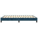 Boxspring sengeramme Mørkeblå 140x200 cm Fløjl