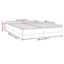 Boxspring sengeramme Mørkeblå 140x200 cm Fløjl