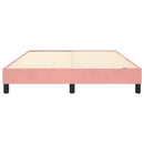 Boxspring sengeramme 140x200 cm fløjl pink