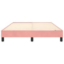 Boxspring sengeramme 140x200 cm fløjl pink