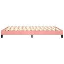Boxspring sengeramme 140x200 cm fløjl pink