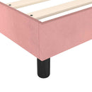 Boxspring sengeramme 140x200 cm fløjl pink