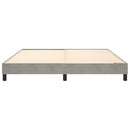 Boxspring sengeramme Lysegrå 160x200 cm Fløjl