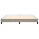 Boxspring sengeramme Lysegrå 160x200 cm Fløjl