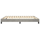 Boxspring sengeramme Lysegrå 160x200 cm Fløjl