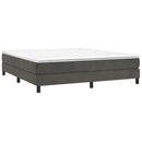 Boxspring sengeramme Mørkegrå 160x200 cm Fløjl