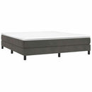 Boxspring sengeramme Mørkegrå 160x200 cm Fløjl