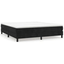 Boxspring sengeramme Sort 160x200 cm Fløjl