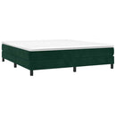Boxspring sengeramme Mørkegrøn 160x200 cm Fløjl