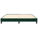 Boxspring sengeramme Mørkegrøn 160x200 cm Fløjl