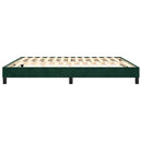 Boxspring sengeramme Mørkegrøn 160x200 cm Fløjl