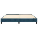 Boxspring sengeramme Mørkeblå 160x200 cm Fløjl