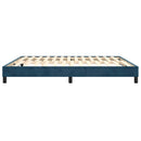 Boxspring sengeramme Mørkeblå 160x200 cm Fløjl