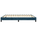 Boxspring sengeramme Mørkeblå 160x200 cm Fløjl