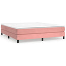 Boxspring sengeramme 160x200 cm fløjl pink