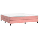 Boxspring sengeramme 160x200 cm fløjl pink