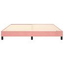 Boxspring sengeramme 160x200 cm fløjl pink
