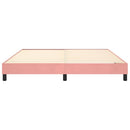 Boxspring sengeramme 160x200 cm fløjl pink