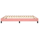 Boxspring sengeramme 160x200 cm fløjl pink