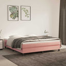 Boxspring sengeramme 160x200 cm fløjl pink