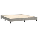 Boxspring sengeramme Lysegrå 180x200 cm Fløjl