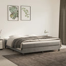 Boxspring sengeramme Lysegrå 180x200 cm Fløjl