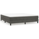 Boxspring sengeramme Mørkegrå 180x200 cm Fløjl