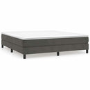 Boxspring sengeramme Mørkegrå 180x200 cm Fløjl
