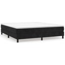 Boxspring sengeramme Sort 180x200 cm Fløjl