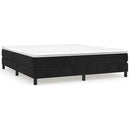Boxspring sengeramme Sort 180x200 cm Fløjl